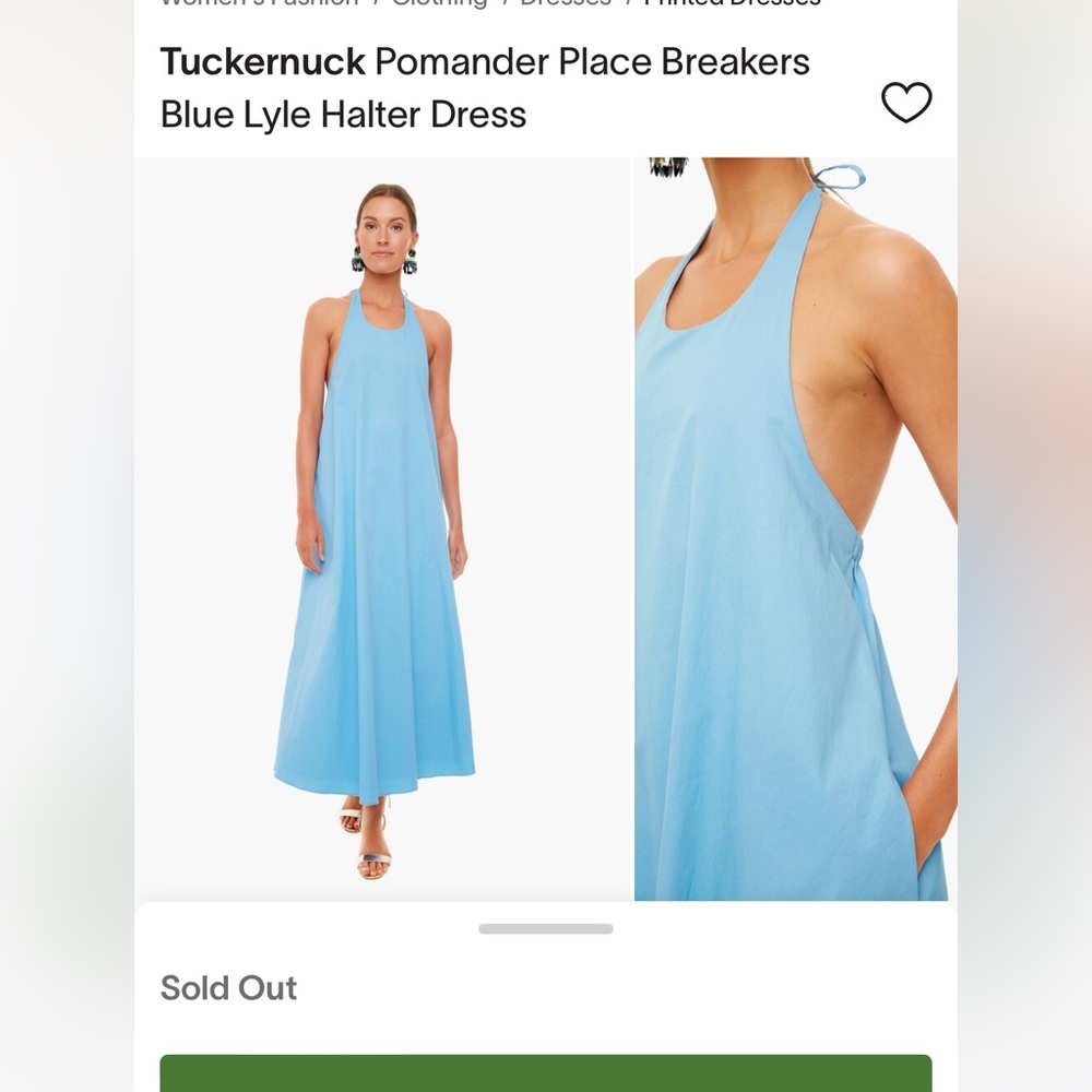 Tuckernuck Pomander Place Breakers Blue Lyle Halter Dress